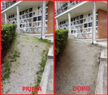 Devitalizzazione di infestanti spontanee in aree pubbliche senza l’impiego di prodotti chimici. 